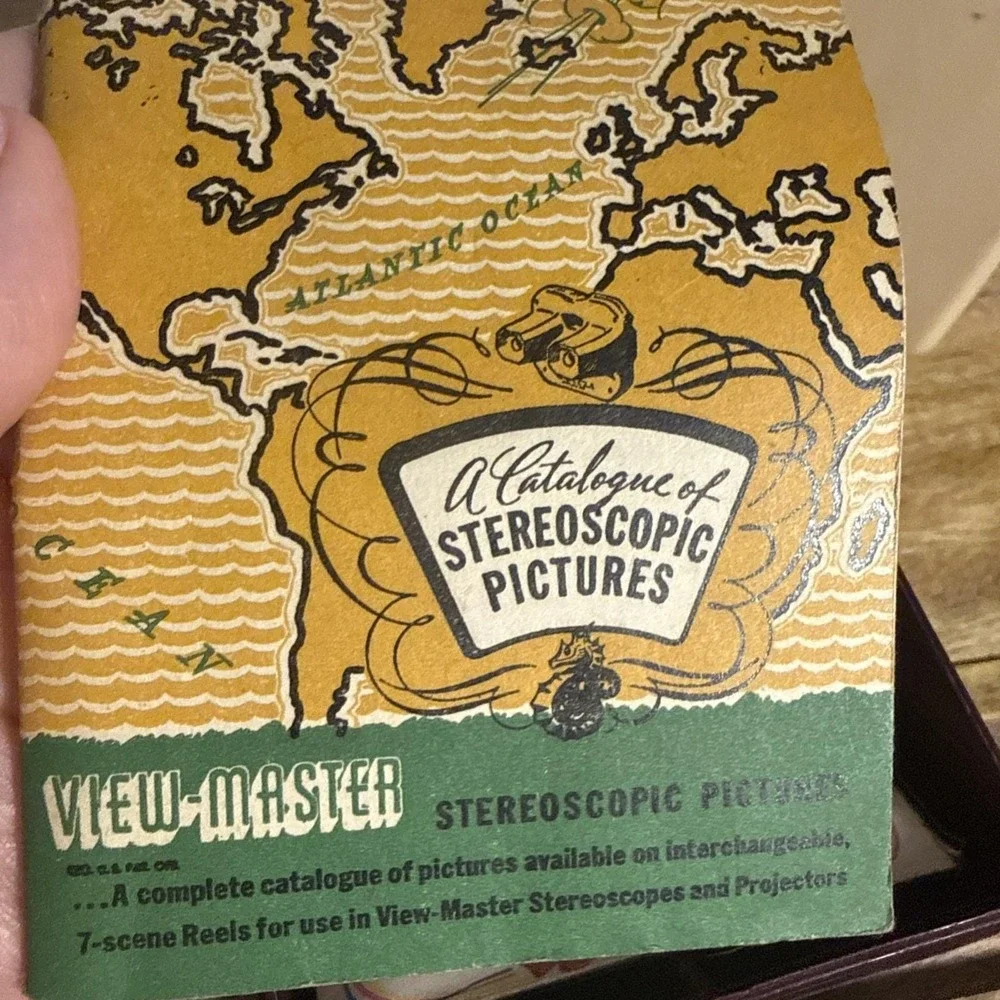View-Master Reels With Bakelite Storage Box, 48 Reels & Deluxe View Master